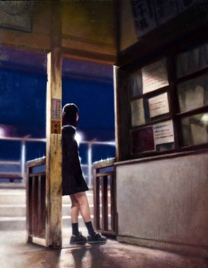 第72月回滋賀県美術展覧会(平面の部)金賞「青い時間」